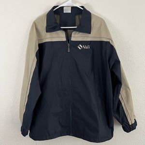 Men’s Vail Ski Resort Windbreaker Full Zip Jacket Size Large